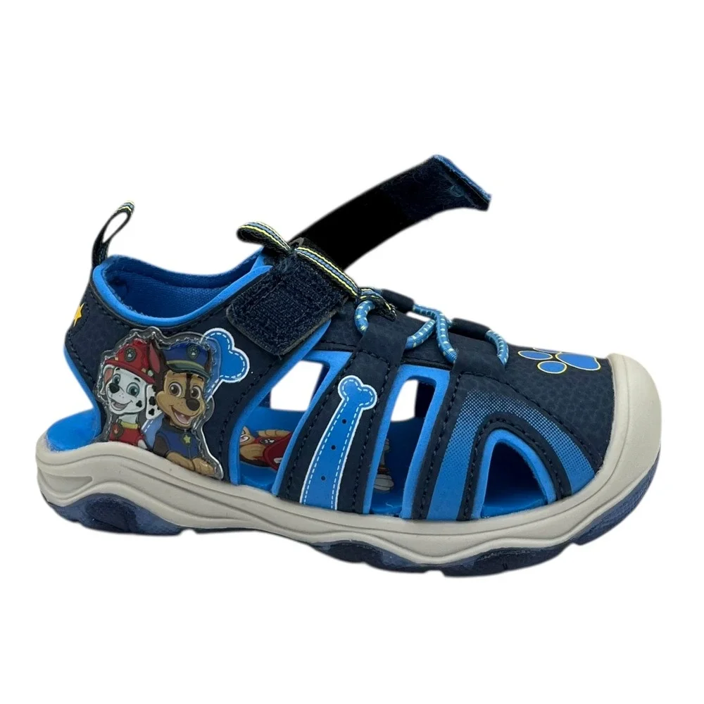 Paw Patrol Toddler Boys Light Up Sport Fisherman Sandals Size 6 Blue Closed Toe